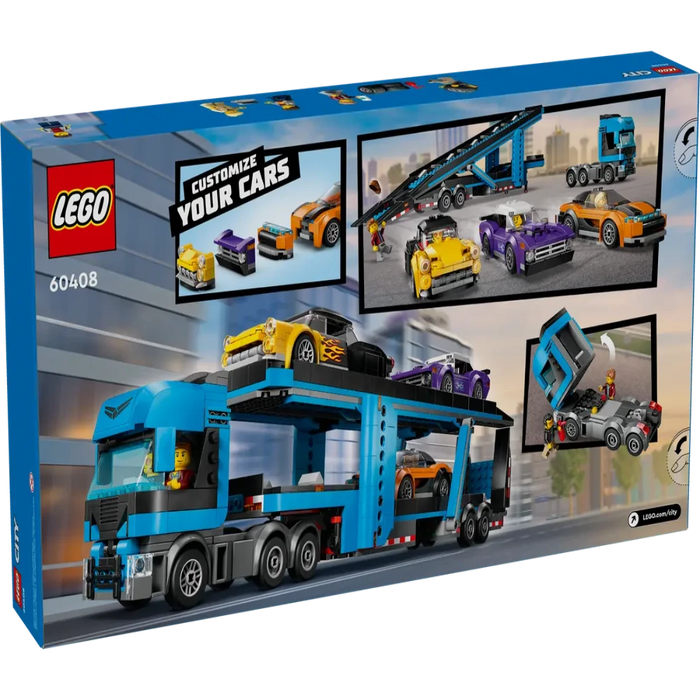 Lego 60408 City Car Transporter Truck With Sports Cars (998 Pieces)-Construction-LEGO-Toycra