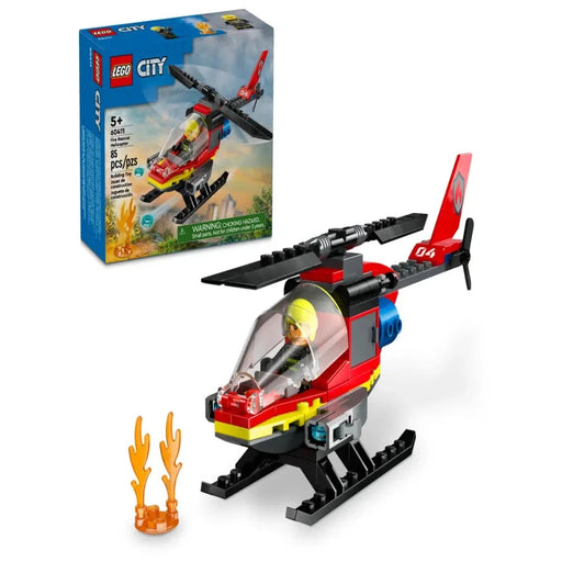 Lego 60411 City Fire Rescue Helicopter - 85 Pieces-Construction-LEGO-Toycra
