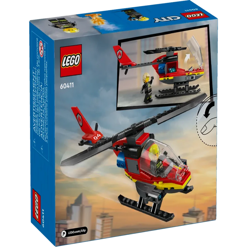Lego 60411 City Fire Rescue Helicopter - 85 Pieces