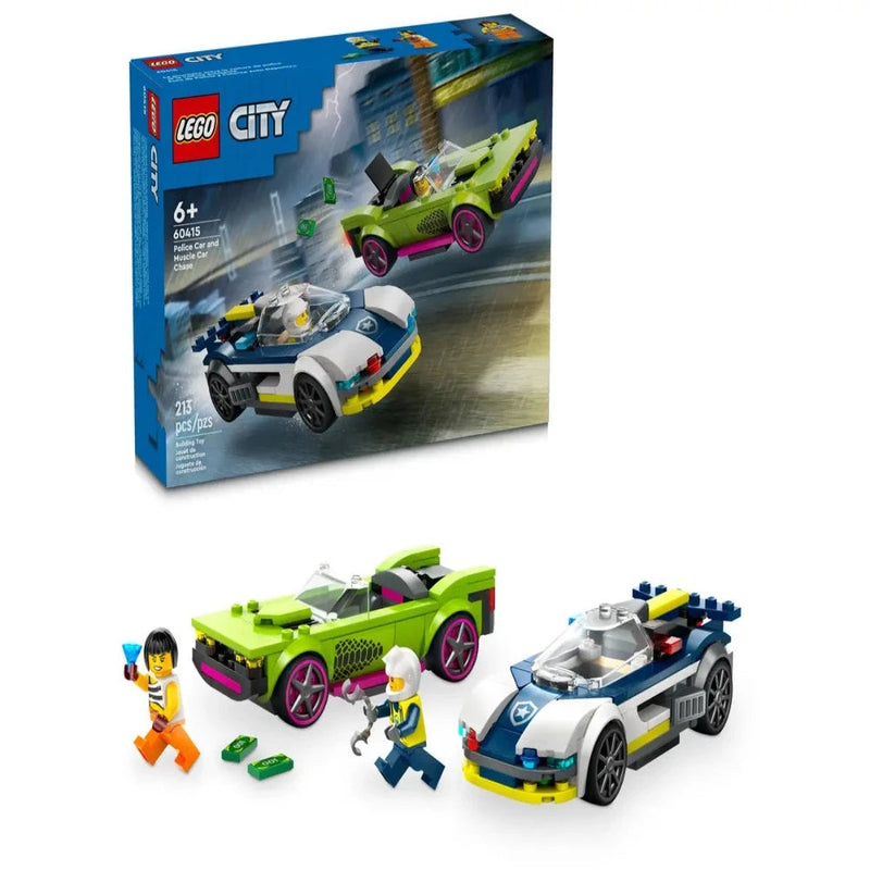 Lego 60415 City Police Car And Muscle Car Chase (213 Pieces)-Construction-LEGO-Toycra
