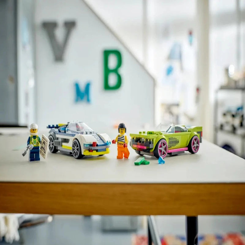 Lego 60415 City Police Car And Muscle Car Chase (213 Pieces)-Construction-LEGO-Toycra