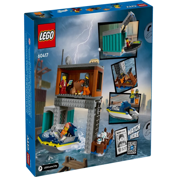 Lego 60417 City Police Speedboat And Crooks Hideout 311 Pieces