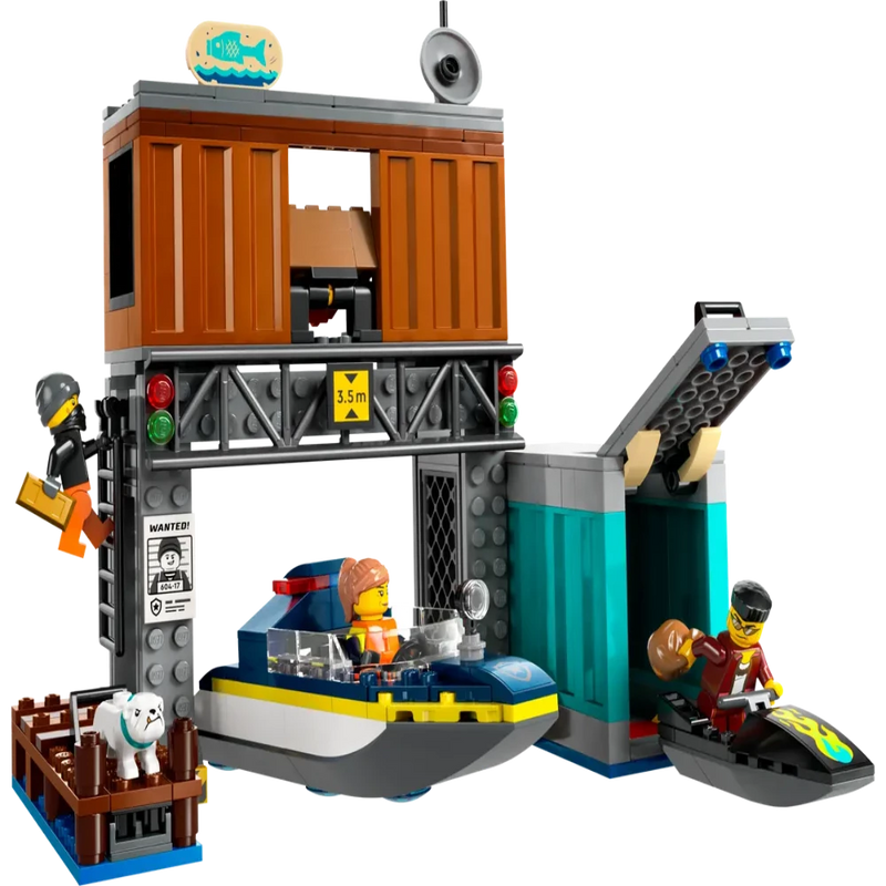 Lego 60417 City Police Speedboat And Crooks' Hideout (311 Pieces)
