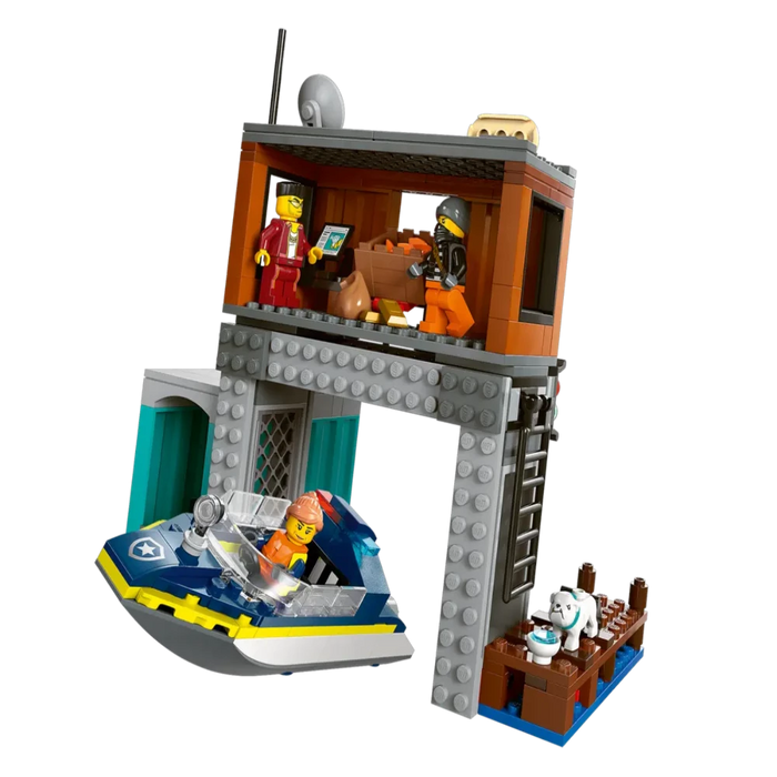Lego 60417 City Police Speedboat And Crooks' Hideout (311 Pieces)-Construction-LEGO-Toycra