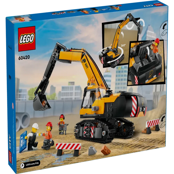 Lego 60420 City Yellow Construction Excavator (633 Pieces)-Construction-LEGO-Toycra