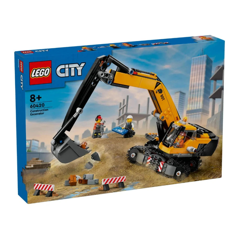 Lego 60420 City Yellow Construction Excavator (633 Pieces)