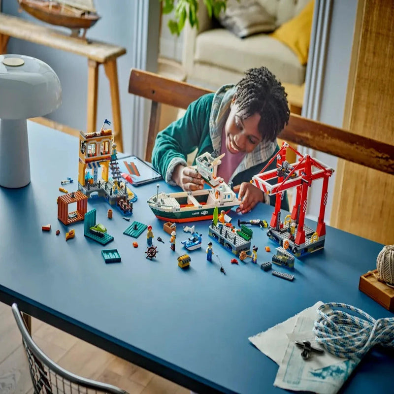 Lego 60422 City Seaside Harbor with Cargo Ship (1226 Pieces)