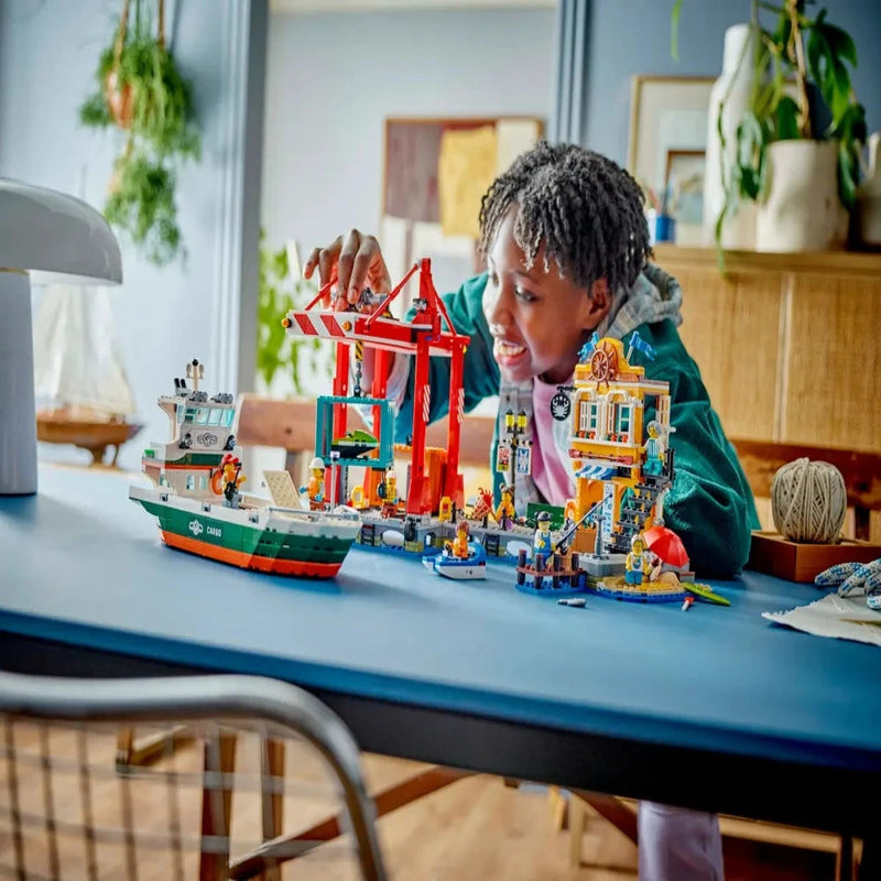 Lego 60422 City Seaside Harbor with Cargo Ship (1226 Pieces)