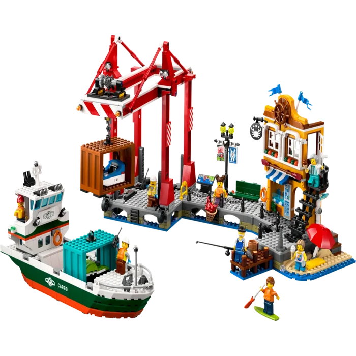 Lego 60422 City Seaside Harbor with Cargo Ship (1226 Pieces)-Construction-LEGO-Toycra