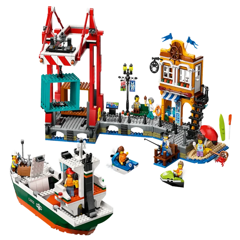 Lego 60422 City Seaside Harbor with Cargo Ship (1226 Pieces)