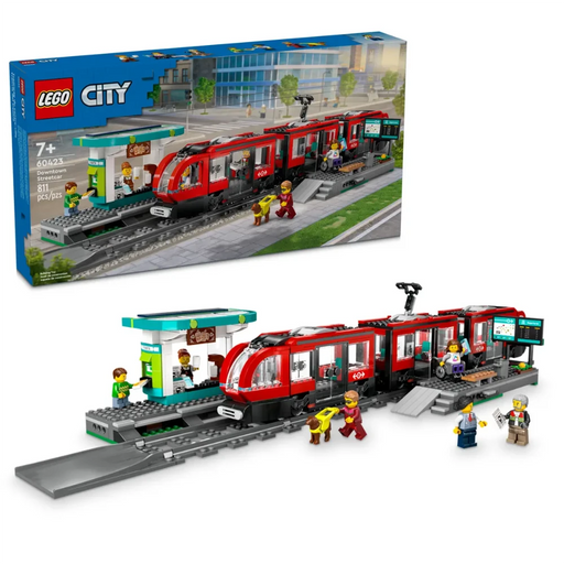 Lego 60423 City Downtown Streetcar And Station (811 Pieces)-Construction-LEGO-Toycra