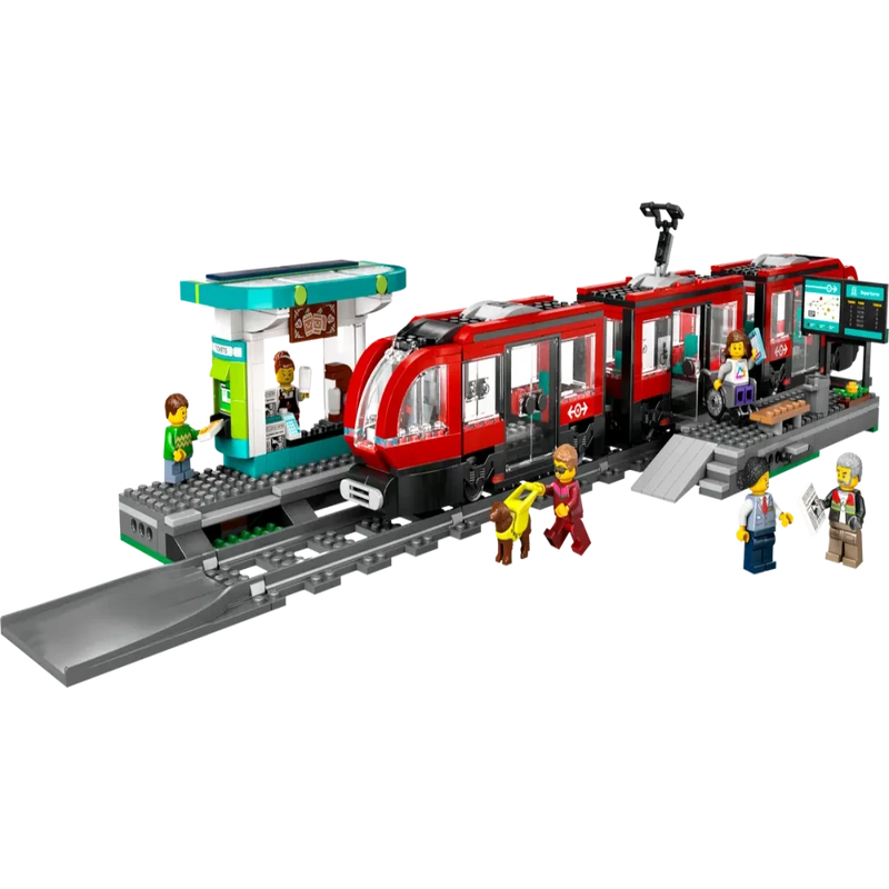 Lego 60423 City Downtown Streetcar And Station (811 Pieces)