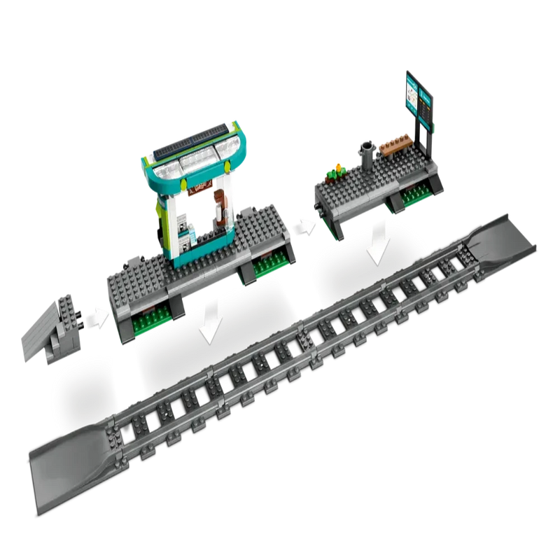Lego 60423 City Downtown Streetcar And Station (811 Pieces)