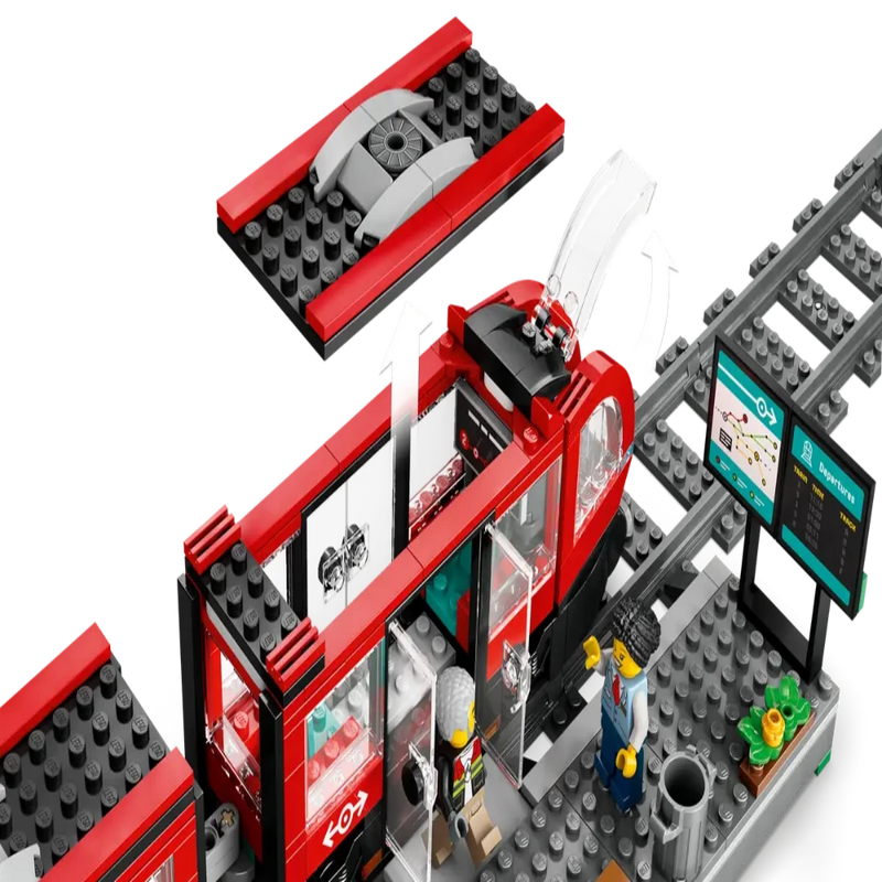 Lego 60423 City Downtown Streetcar And Station (811 Pieces)