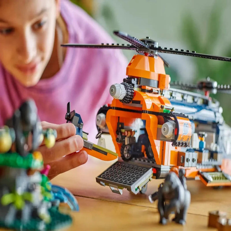 Lego 60437 City Jungle Explorer Helicopter At Base Camp (881 Pieces)