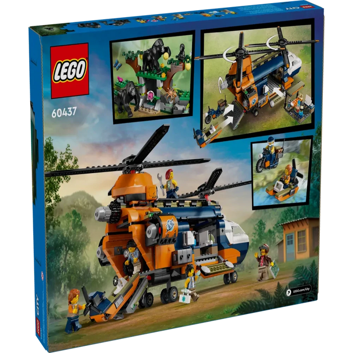 Lego 60437 City Jungle Explorer Helicopter At Base Camp (881 Pieces)-Construction-LEGO-Toycra