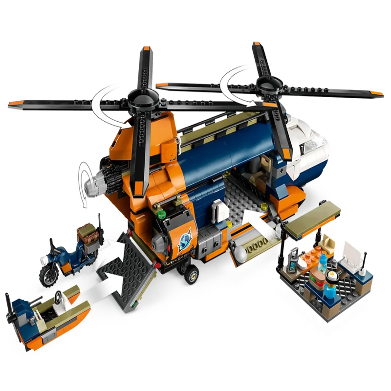 Lego 60437 City Jungle Explorer Helicopter At Base Camp (881 Pieces)