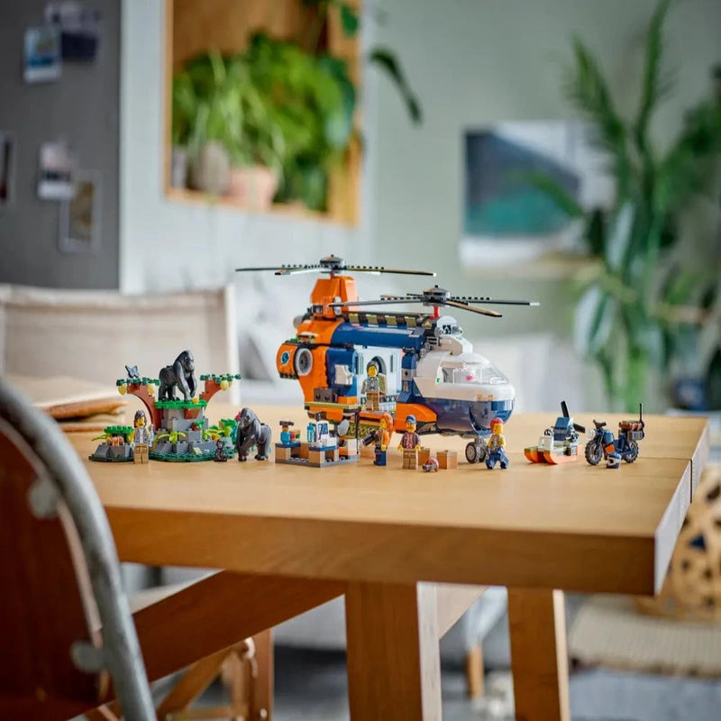Lego 60437 City Jungle Explorer Helicopter At Base Camp (881 Pieces)