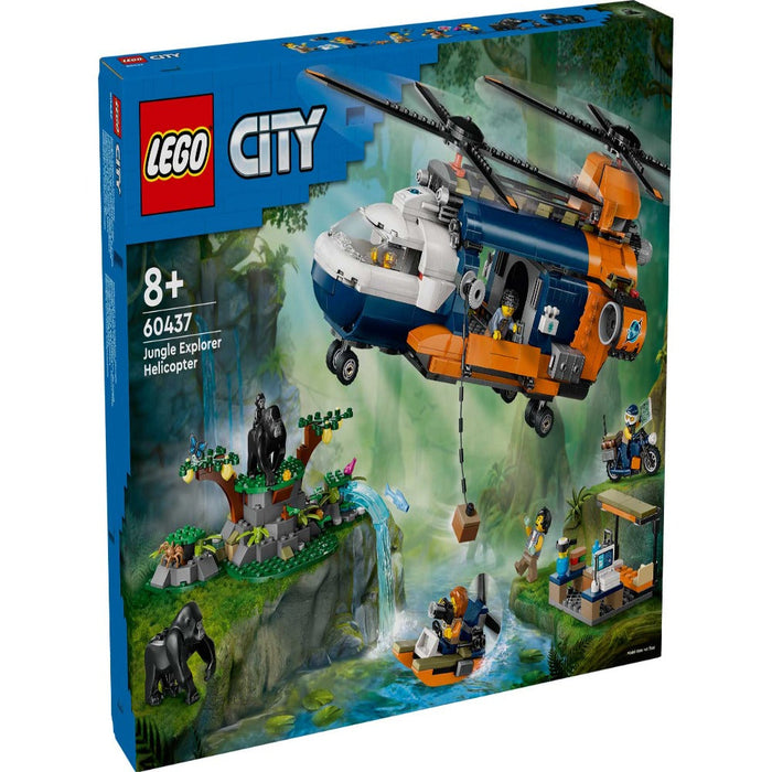 Lego 60437 City Jungle Explorer Helicopter At Base Camp (881 Pieces)-Construction-LEGO-Toycra