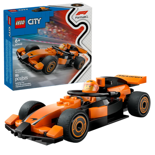 Lego 60442 City F1 Driver with McLaren Race Car (86 Pieces)-Construction-LEGO-Toycra