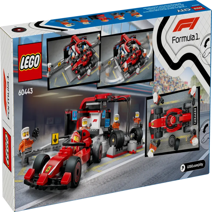 Lego 60443 City F1 Pit Stop & Pit Crew With Ferrari Car (322 Pieces)-Construction-LEGO-Toycra