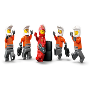 Lego 60443 City F1 Pit Stop & Pit Crew With Ferrari Car (322 Pieces)