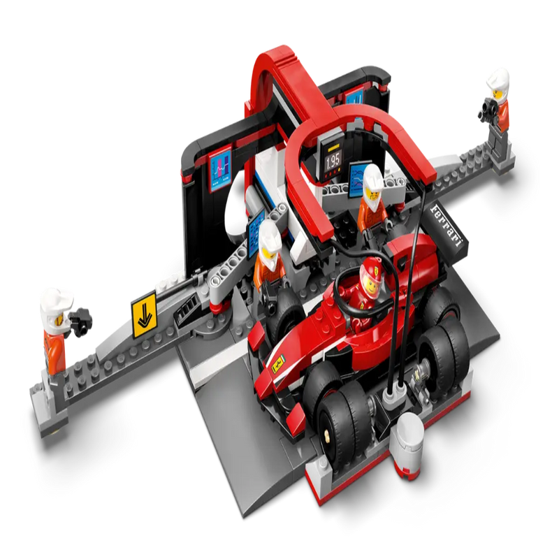 Lego 60443 City F1 Pit Stop & Pit Crew With Ferrari Car (322 Pieces)