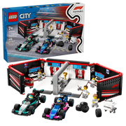 Lego 60444 City F1 Garage & Mercedes-AMG & Alpine Cars (678 Pieces)