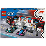 Lego 60444 City F1 Garage & Mercedes-AMG & Alpine Cars (678 Pieces)