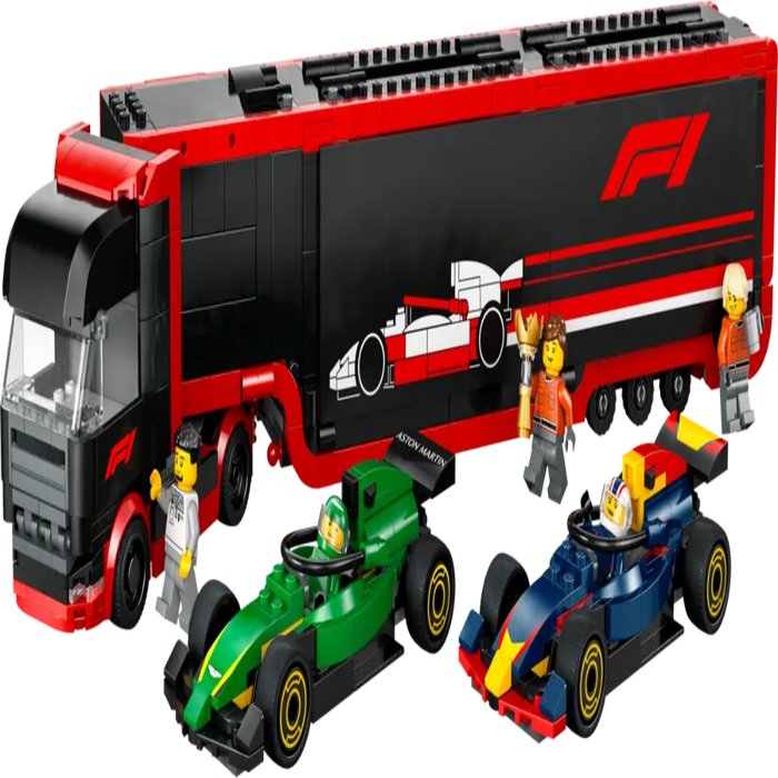 Lego 60445 City F1 Truck with RB20 & AMR24 F1 Cars (1086 Pieces)-Construction-LEGO-Toycra