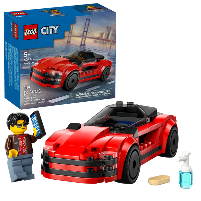 Lego 60448 City Red Sports Car (109 Pieces)-Construction-LEGO-Toycra