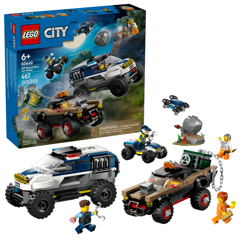 Lego 60449 City Off-Road Police Car Chase (467 Pieces)