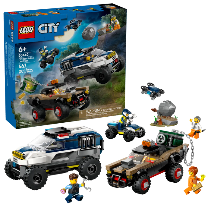 Lego 60449 City Off-Road Police Car Chase (467 Pieces)-Construction-LEGO-Toycra