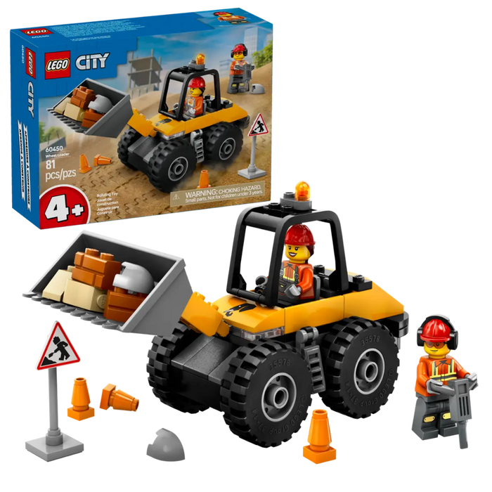 Lego 60450 City Yellow Construction Wheel Loader (81 Pieces)-Construction-LEGO-Toycra