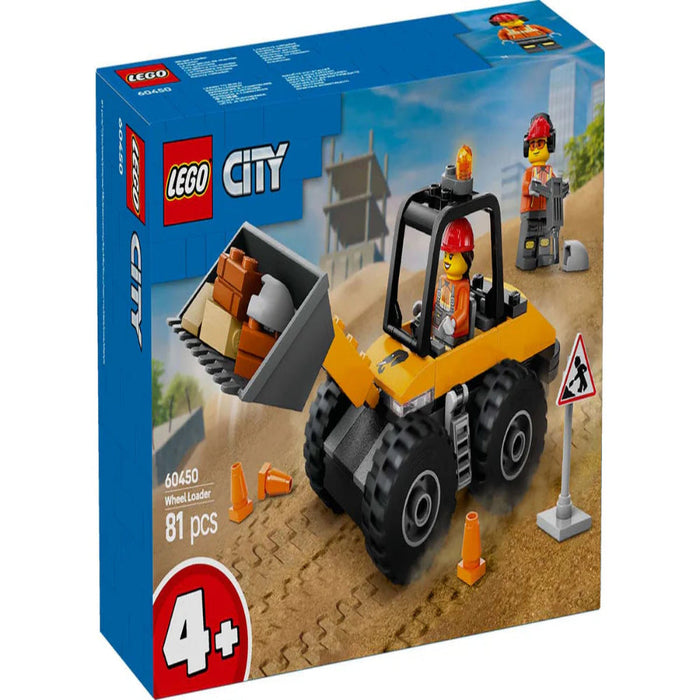 Lego 60450 City Yellow Construction Wheel Loader (81 Pieces)-Construction-LEGO-Toycra