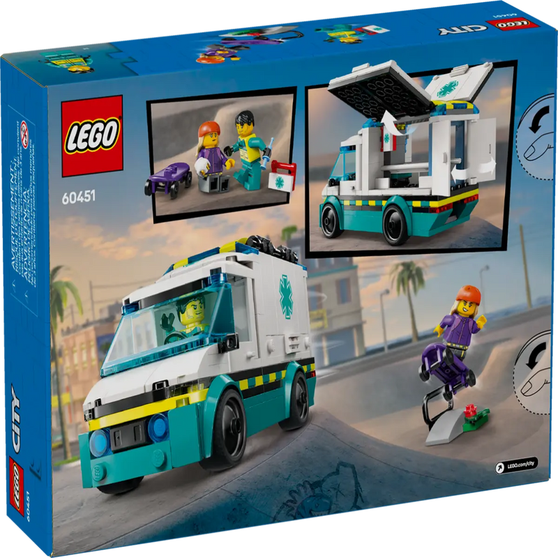 Lego 60451 City Emergency Ambulance (184 Pieces)