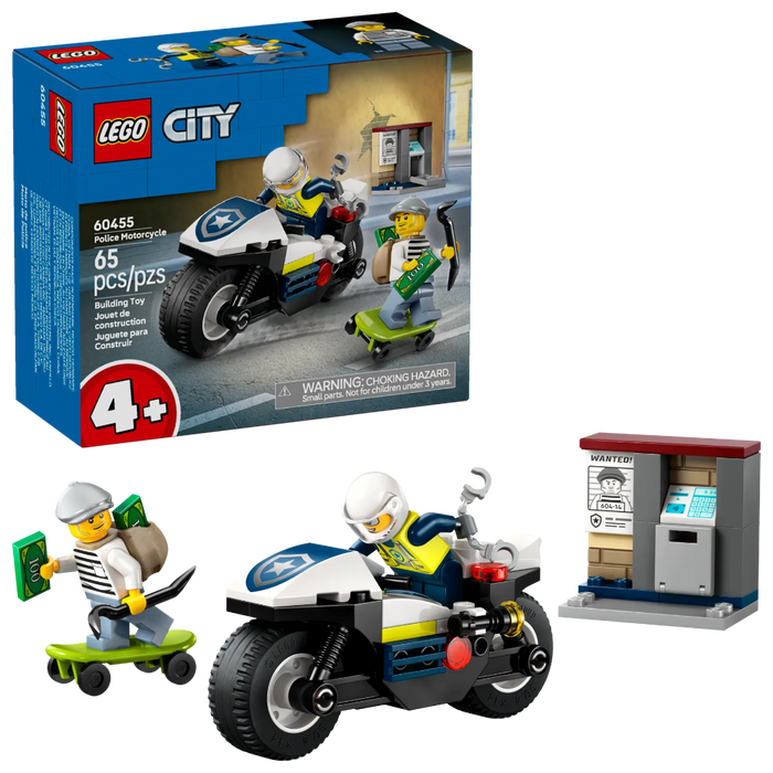 Lego 60455 City Police Motorcycle Chase (65 Pieces)-Construction-LEGO-Toycra