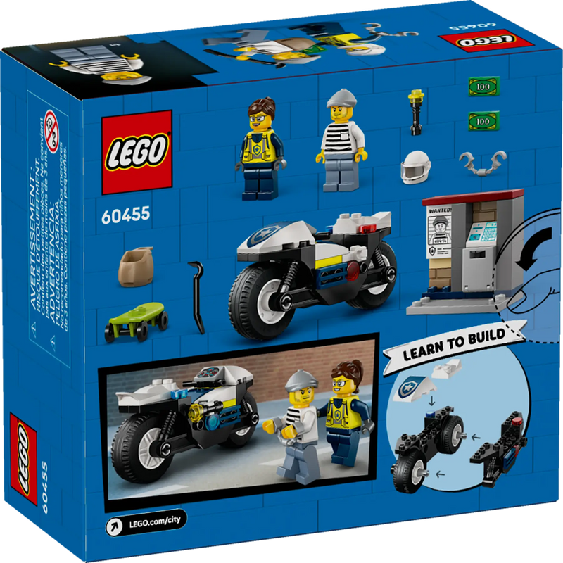 Lego 60455 City Police Motorcycle Chase (65 Pieces)