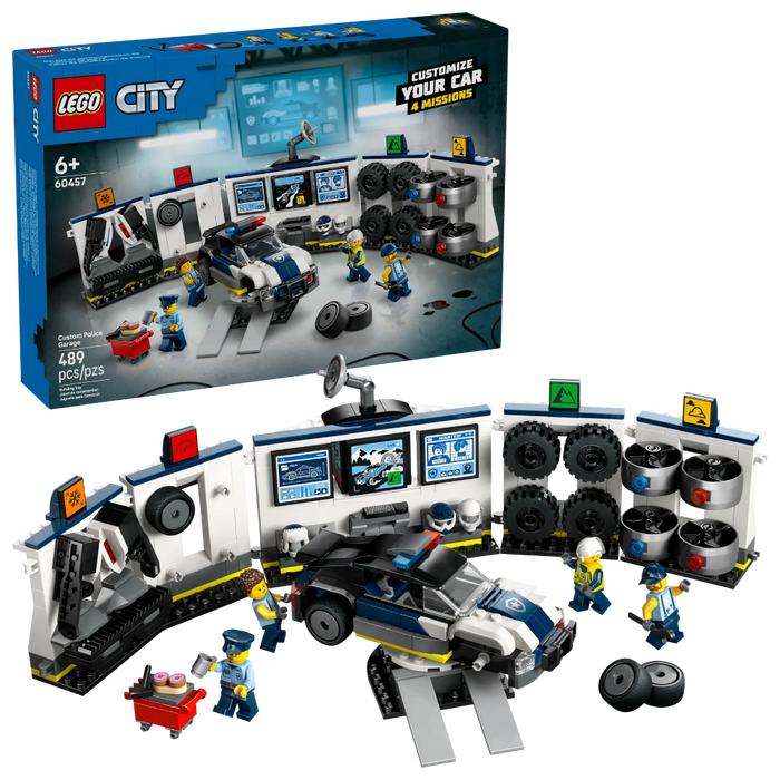 Lego 60457 City Custom Police Car Garage (489 Pieces)-Construction-LEGO-Toycra