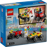 Lego 60458 City Pizza Vs.Fire Truck Race Car Pack (70 Pieces)