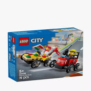 Lego 60458 City Pizza Vs.Fire Truck Race Car Pack (70 Pieces)