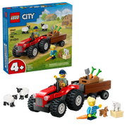 Lego 60461 City Red Farm Tractor With Trailer & Sheep (116 Pieces)