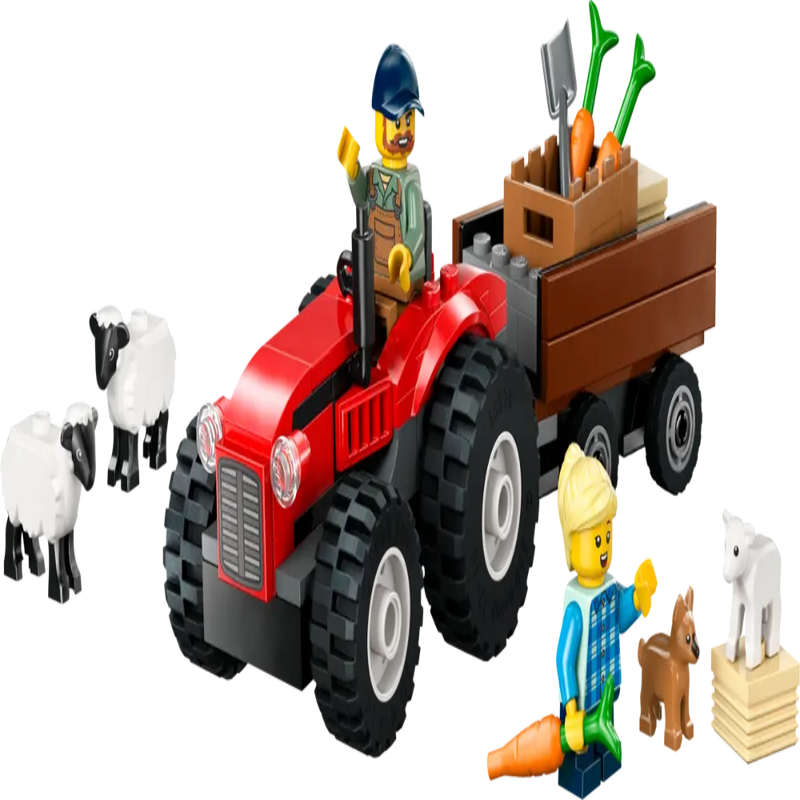 Lego 60461 City Red Farm Tractor With Trailer & Sheep (116 Pieces)