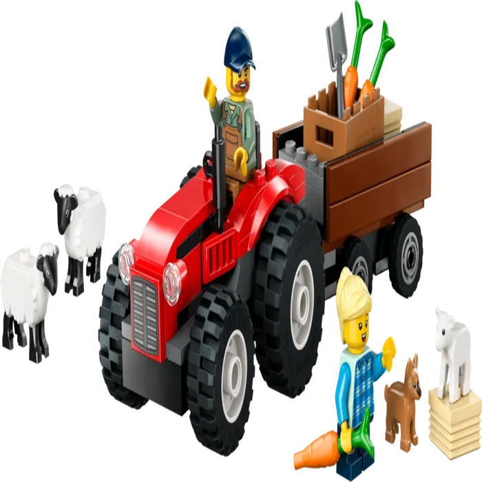 Lego 60461 City Red Farm Tractor With Trailer & Sheep (116 Pieces)-Construction-LEGO-Toycra