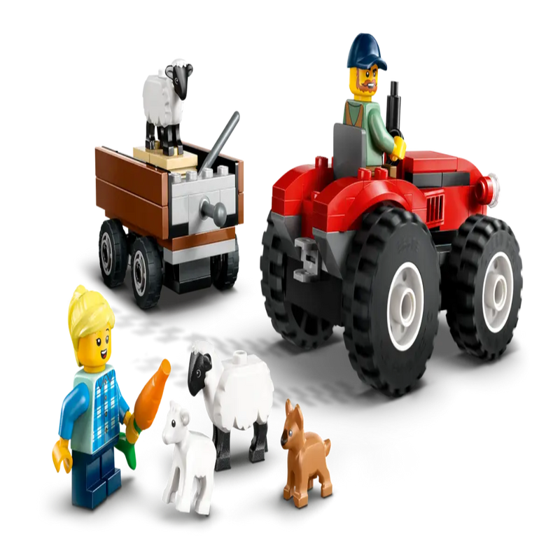Lego 60461 City Red Farm Tractor With Trailer & Sheep (116 Pieces)