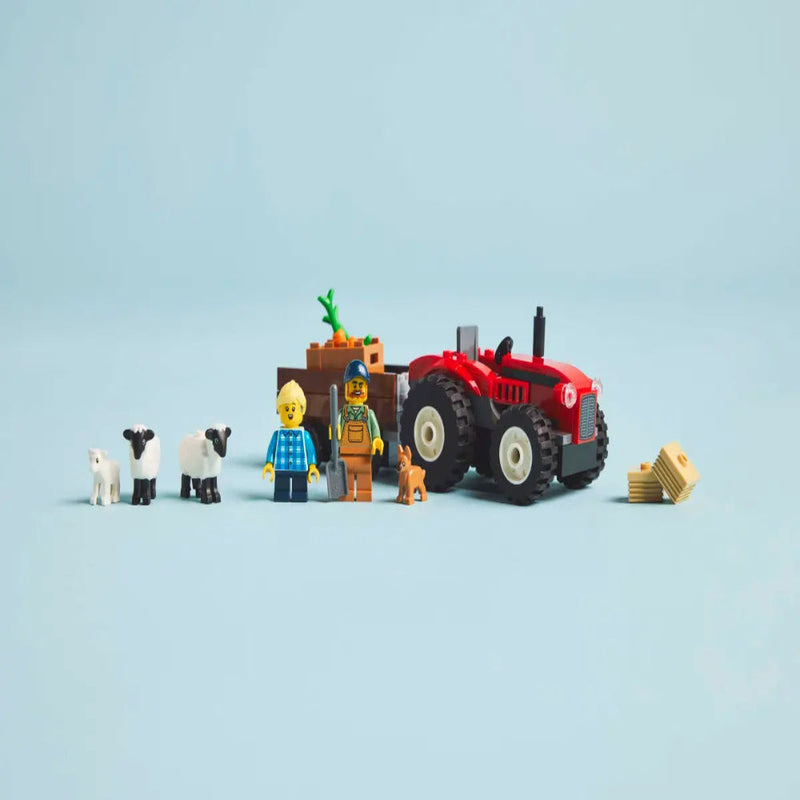 Lego 60461 City Red Farm Tractor With Trailer & Sheep (116 Pieces)