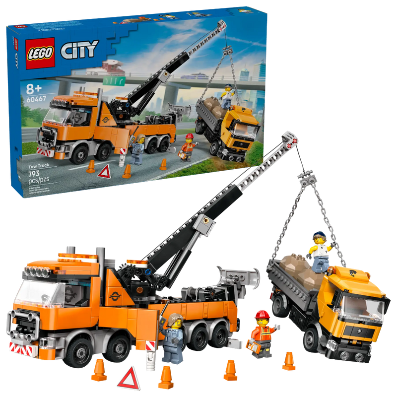 Lego 60467 City Heavy-Duty Recovery Tow Truck With Crane (793 Pieces)