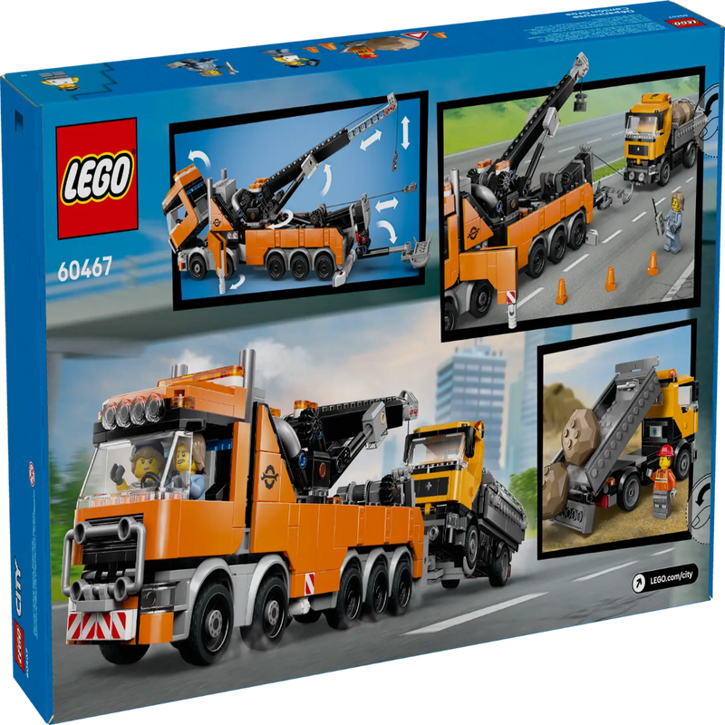 Lego 60467 City Heavy-Duty Recovery Tow Truck With Crane (793 Pieces)