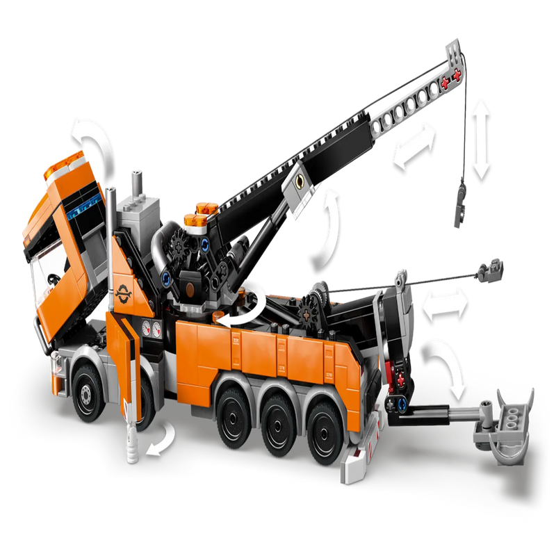 Lego 60467 City Heavy-Duty Recovery Tow Truck With Crane (793 Pieces)