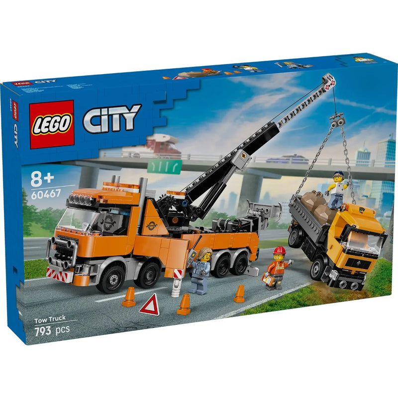 Lego 60467 City Heavy-Duty Recovery Tow Truck With Crane (793 Pieces)